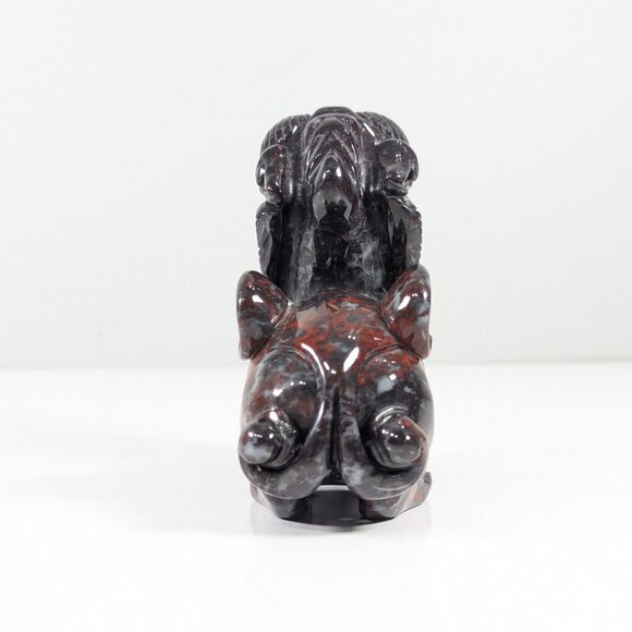 Solid stone carved Dragon Offspring Monster Pi-Xiu sculpture money + protection - Picture 6 of 10